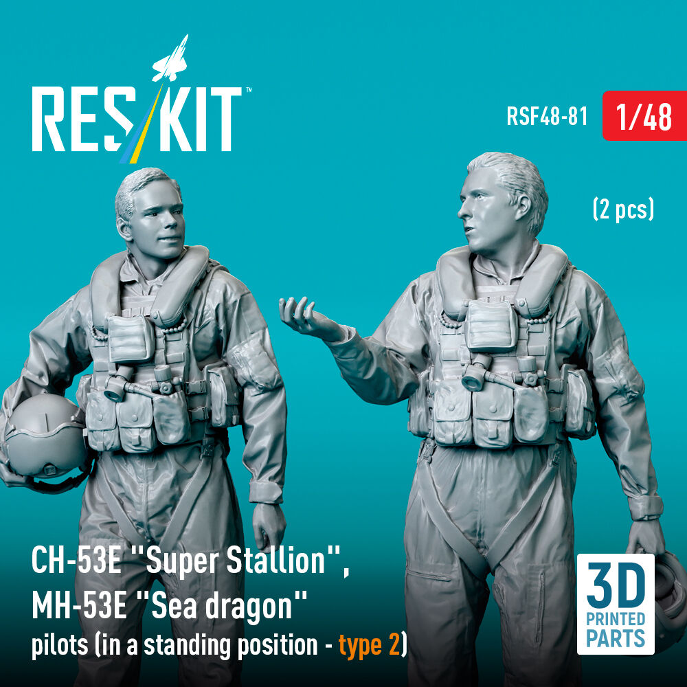 CH-53E Super Stallion, MH-53E Sea dragon pilots (in a standing position - type 2) (2 pcs) (3D Printed)
