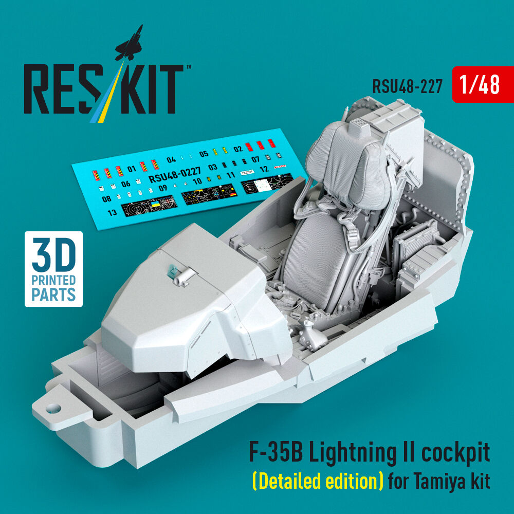 ?F-35B Lightning II cockpit (Detailed edition) (3D Printed) for Tamiya