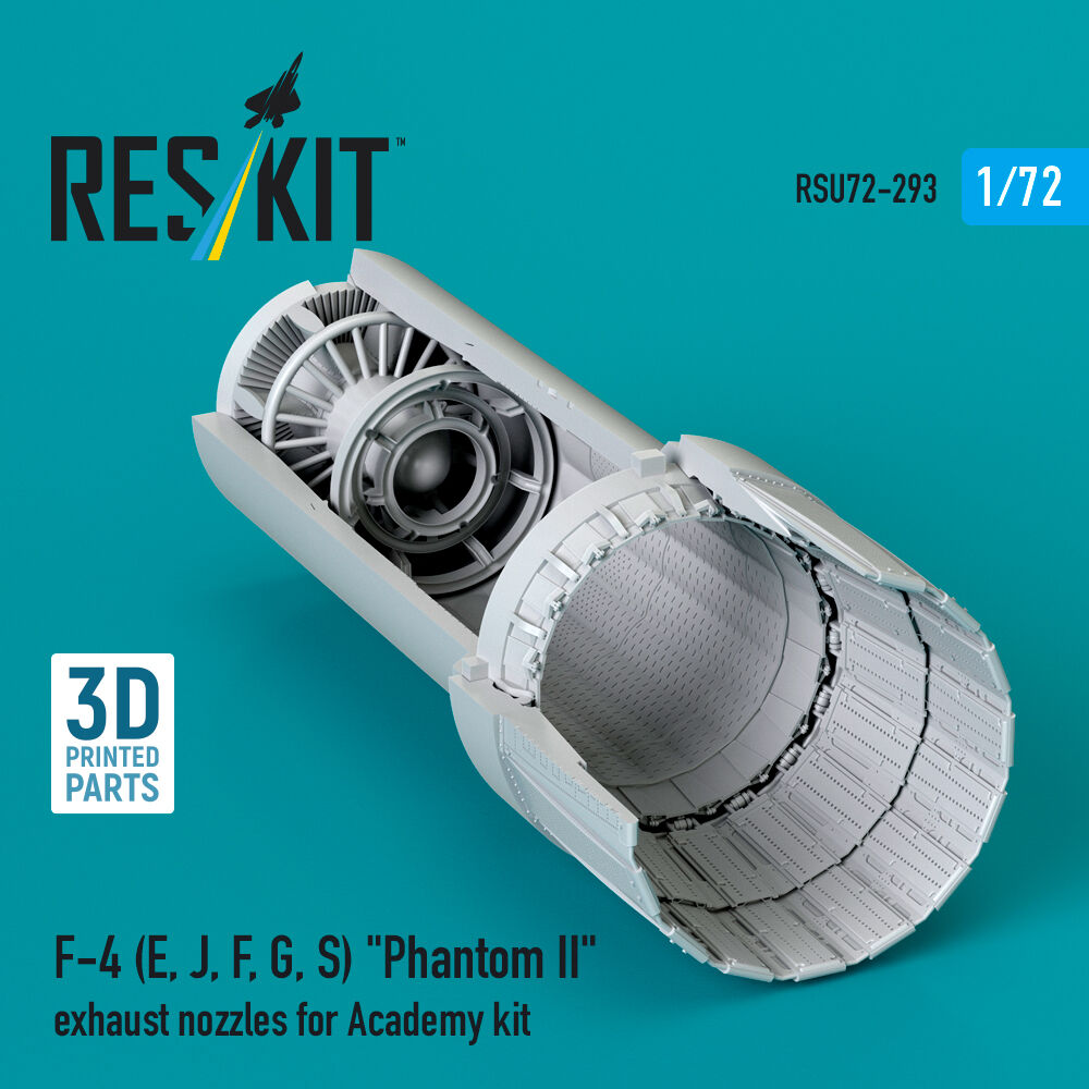F-4 (E, J, F, G, S) Phantom II exhaust nozzles for Academy kit (3D Printed)