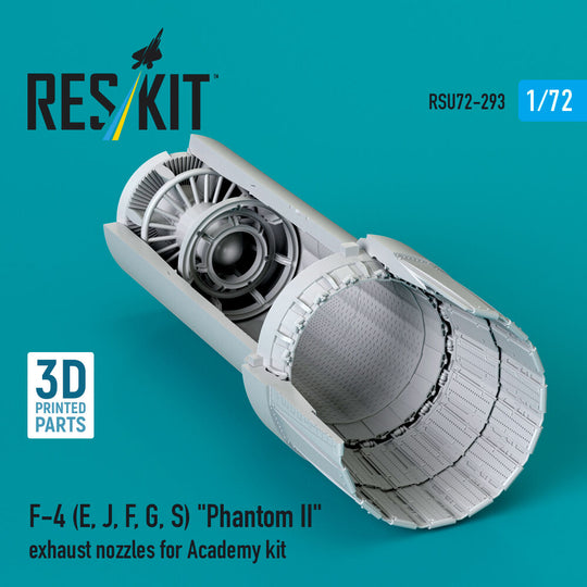 F-4 (E, J, F, G, S) Phantom II exhaust nozzles for Academy kit (3D Printed)
