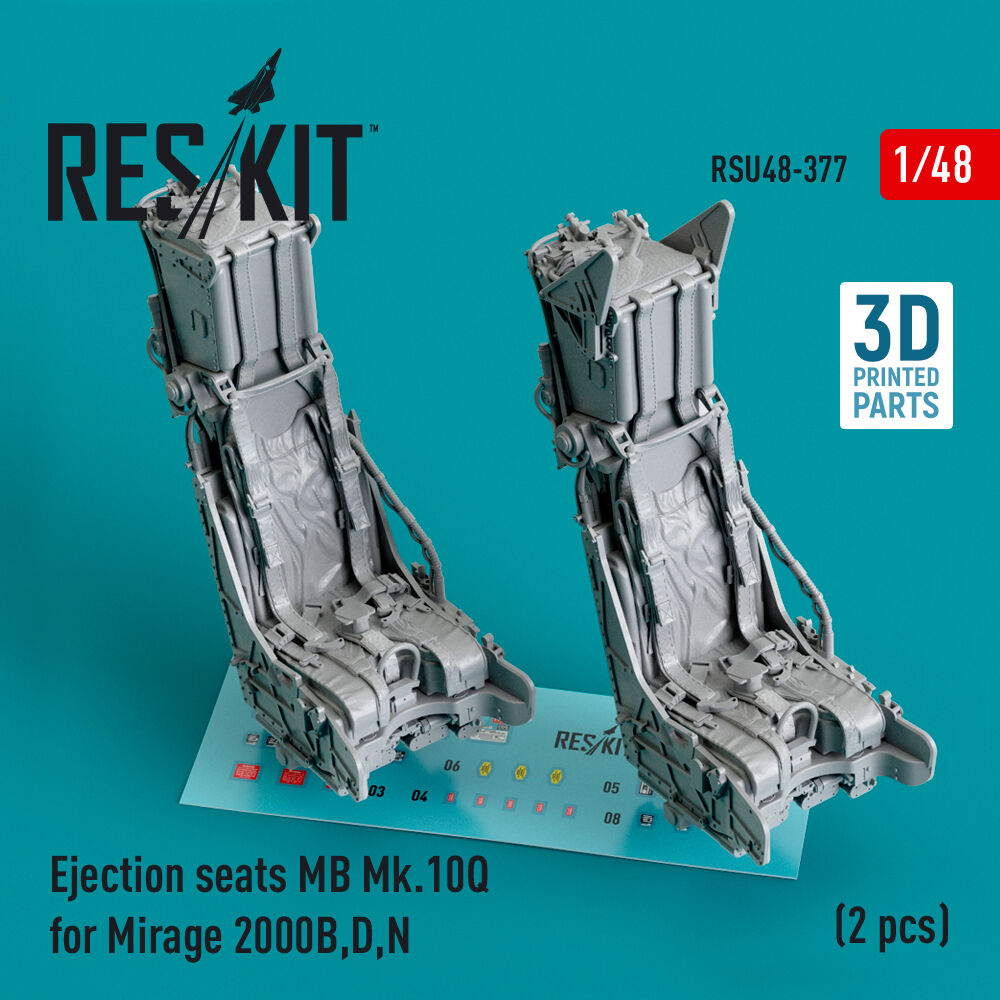 Ejection seats MB Mk.10Q for Mirage 2000B,D,N (2 pcs) (3D Printed)