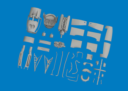 P-38F/G right engine PRINT  TAMIYA