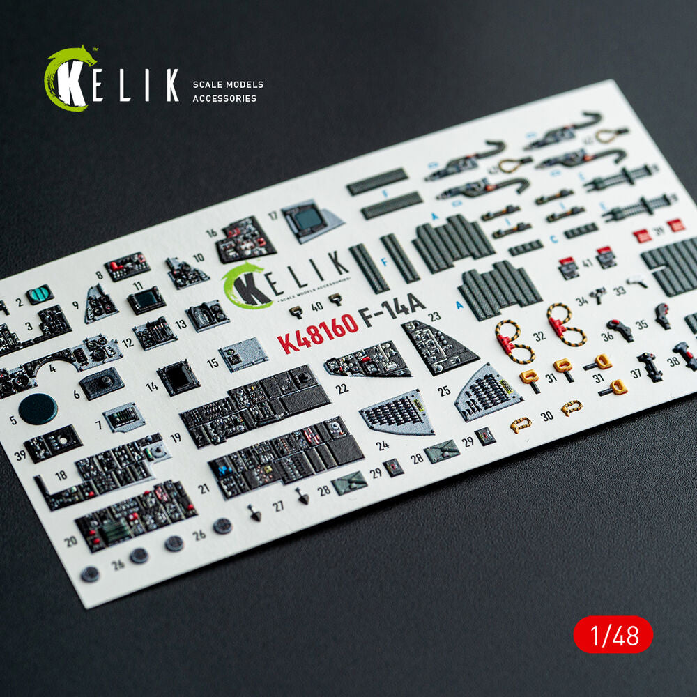 F-14A - interior 3D decals for Hasegawa kit