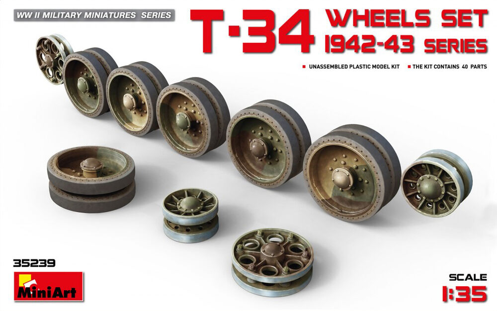 T-34 Wheels Set. 1942-43 Series