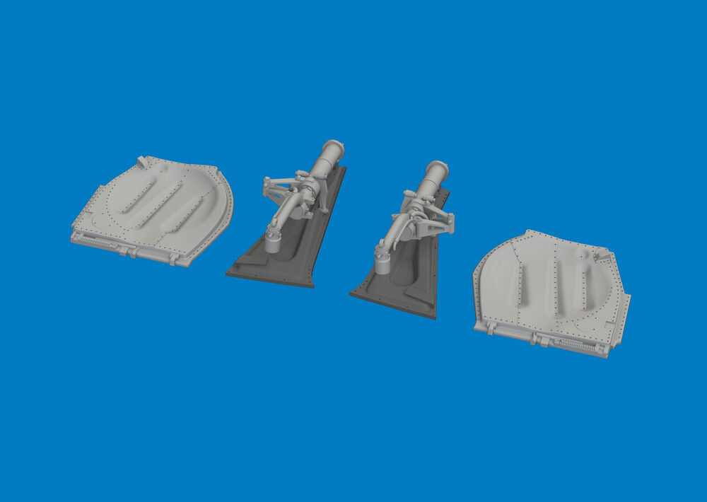 P-51D undercarriage legs PRINT for Arma Hobby