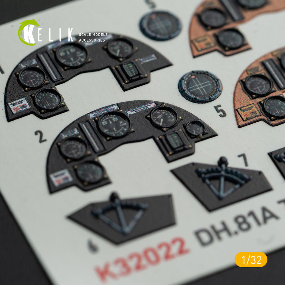 DH.81A Tiger Moth - Interior 3D Decal with 3D printed parts for ICM kit