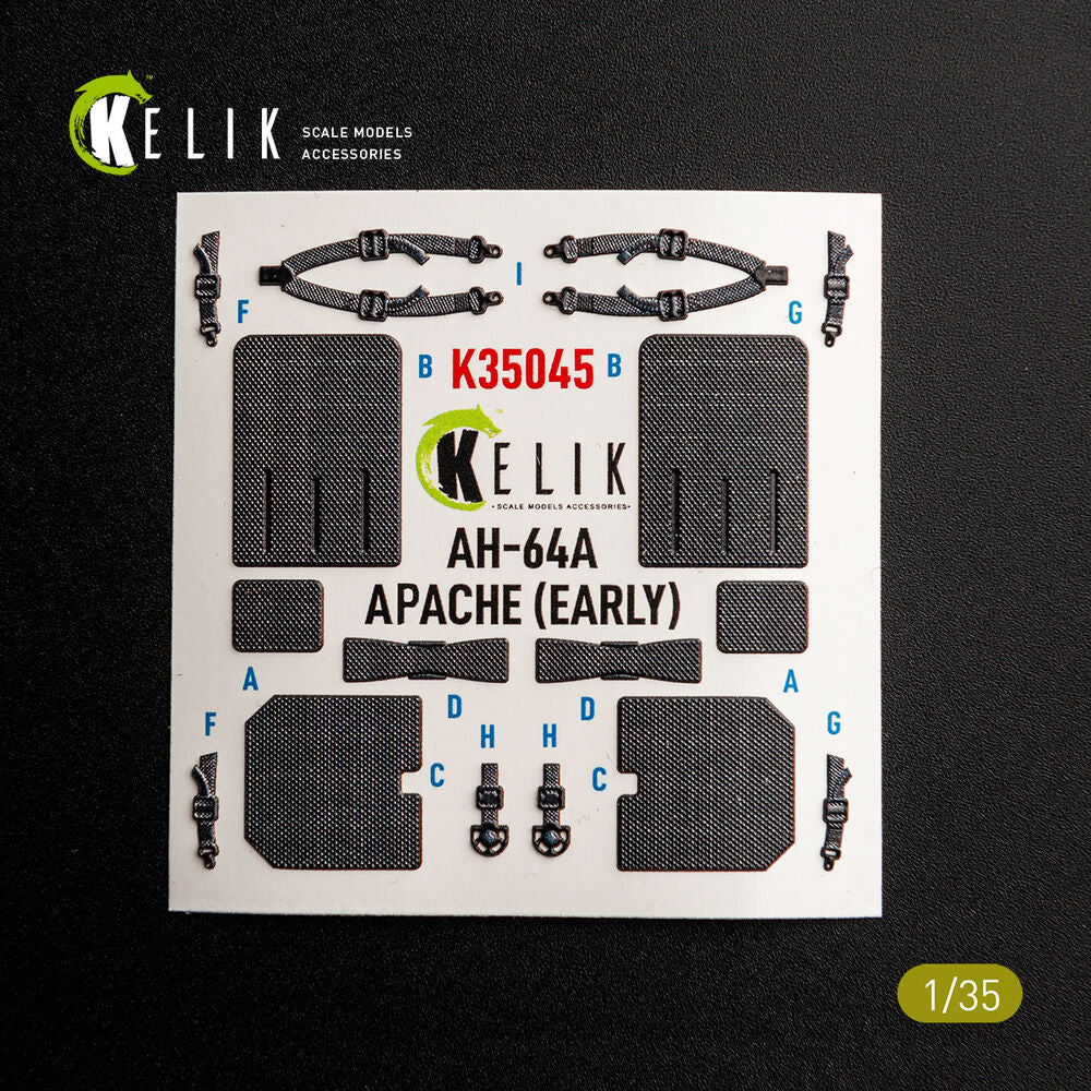 AH-64A APACHE (early) - interior 3D decals for Trumpeter