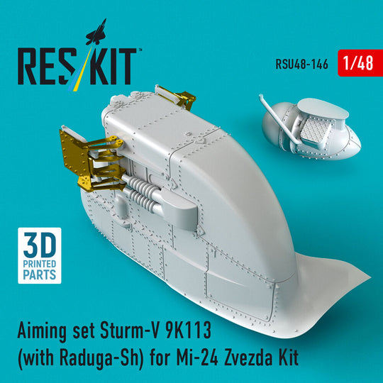 Aiming set Sturm-V 9K113 (with Raduga-Sh) for Mi-24 for Zvezda kit (3D Printed)