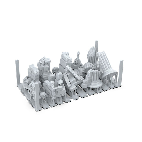 VILLAGE RUINS - BASING BITS 12 pieces