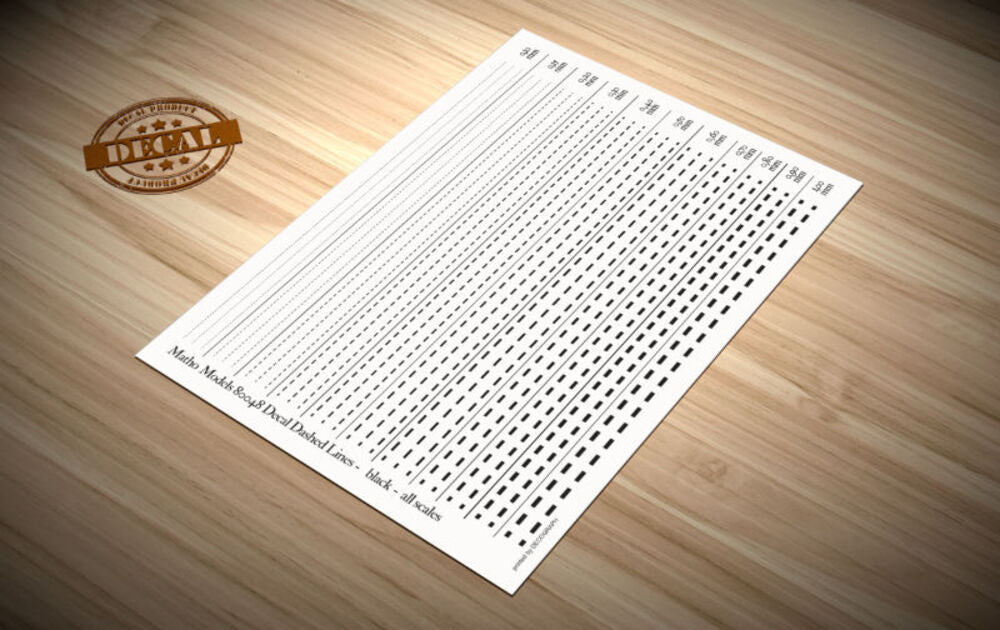 Decal Dashed Lines - black