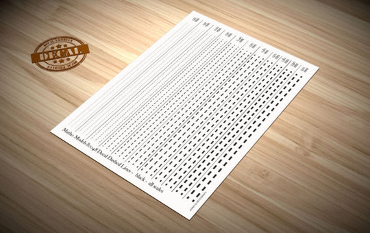 Decal Dashed Lines - black