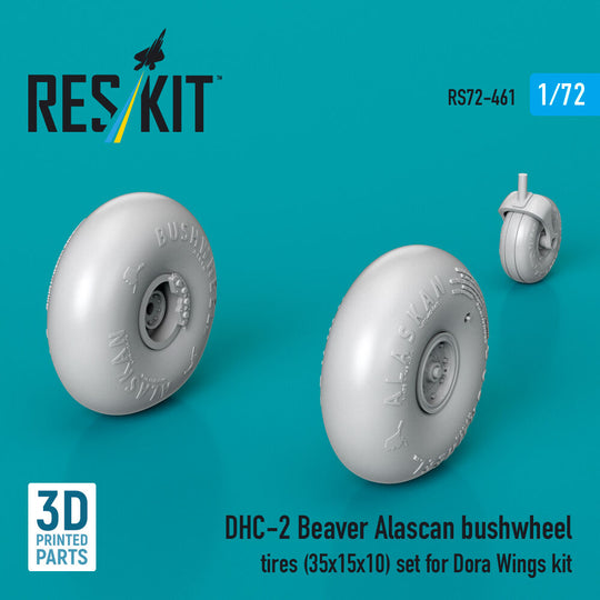 DHC-2 Beaver Alascan bushwheel tires (35x15x10) set for Dora Wings kit (3D Printed)