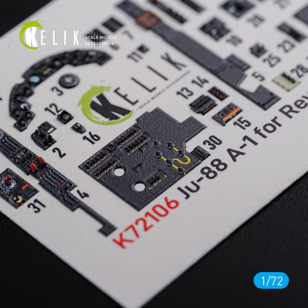 Ju-88 A-1 interior 3D decals for Revell kit