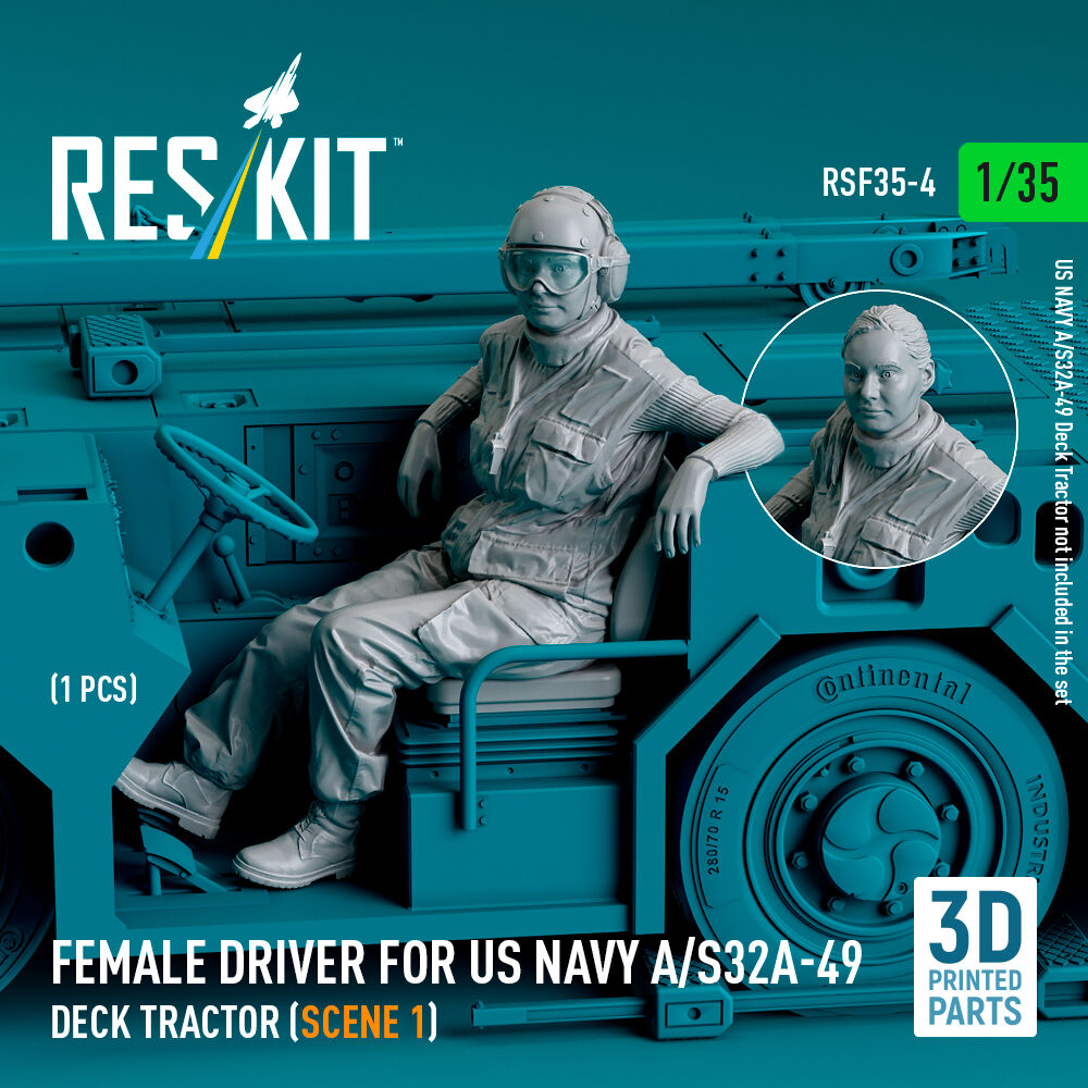 Female driver for US NAVY A/S32A-49 Deck Tractor (scene 1) (1 pcs) (3D Printed)
