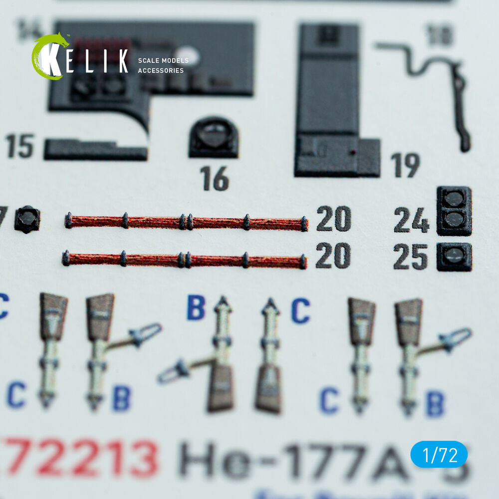 He-177A-5 - interior 3D decals for Revell kit