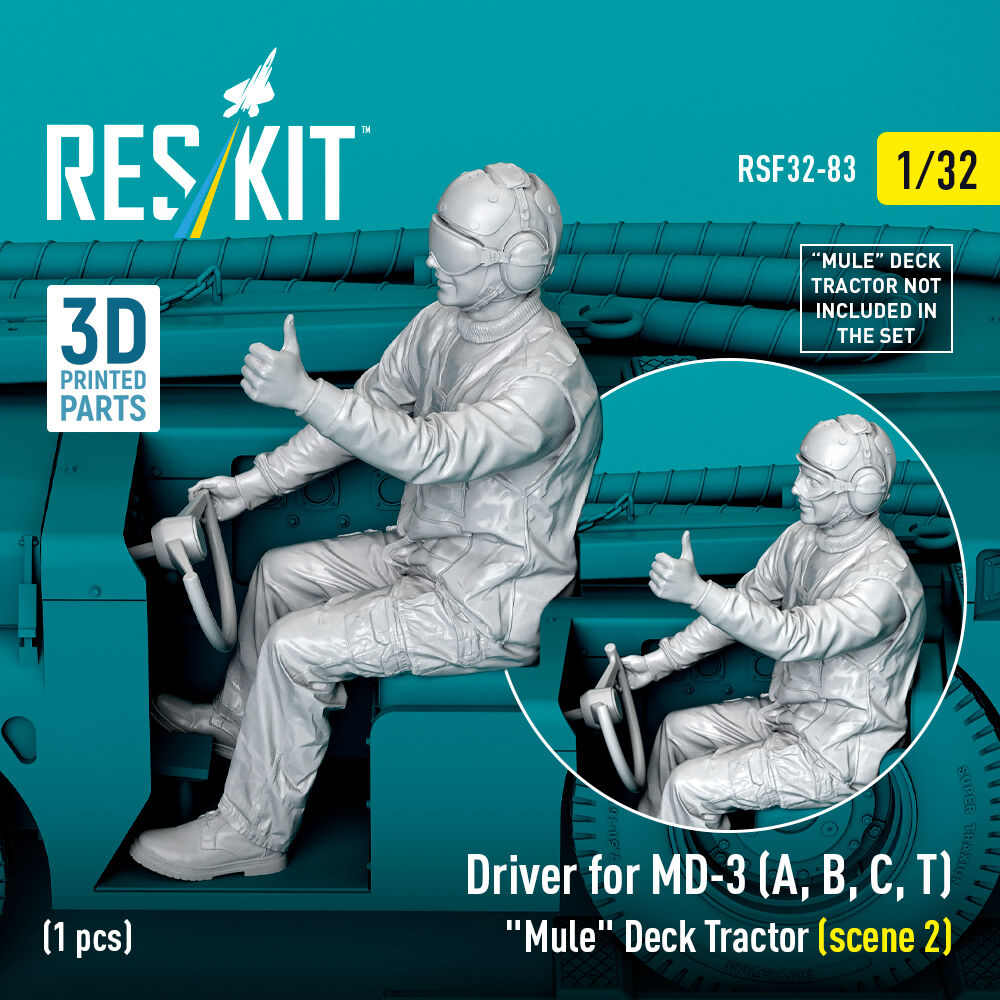Driver for MD-3 (A, B, C, T) Mule Deck Tractor (scene 2) (1 pcs) (3D Printed)