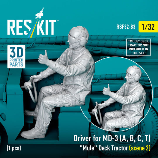 Driver for MD-3 (A, B, C, T) Mule Deck Tractor (scene 2) (1 pcs) (3D Printed)