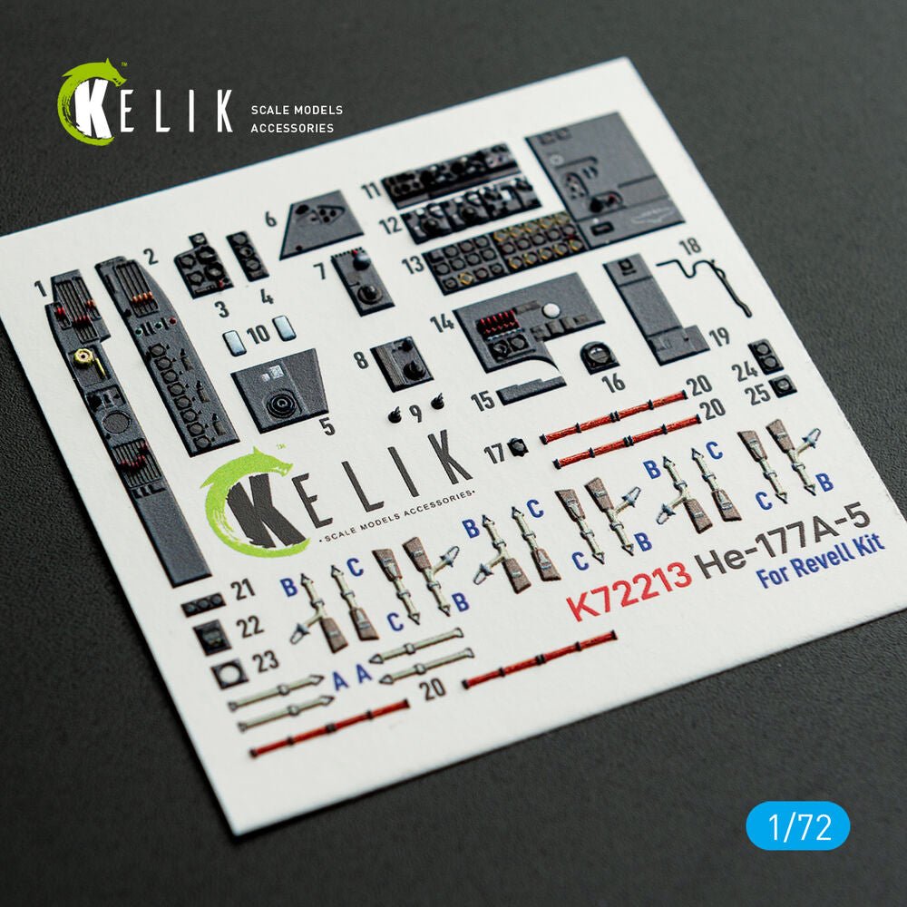 He-177A-5 - interior 3D decals for Revell kit