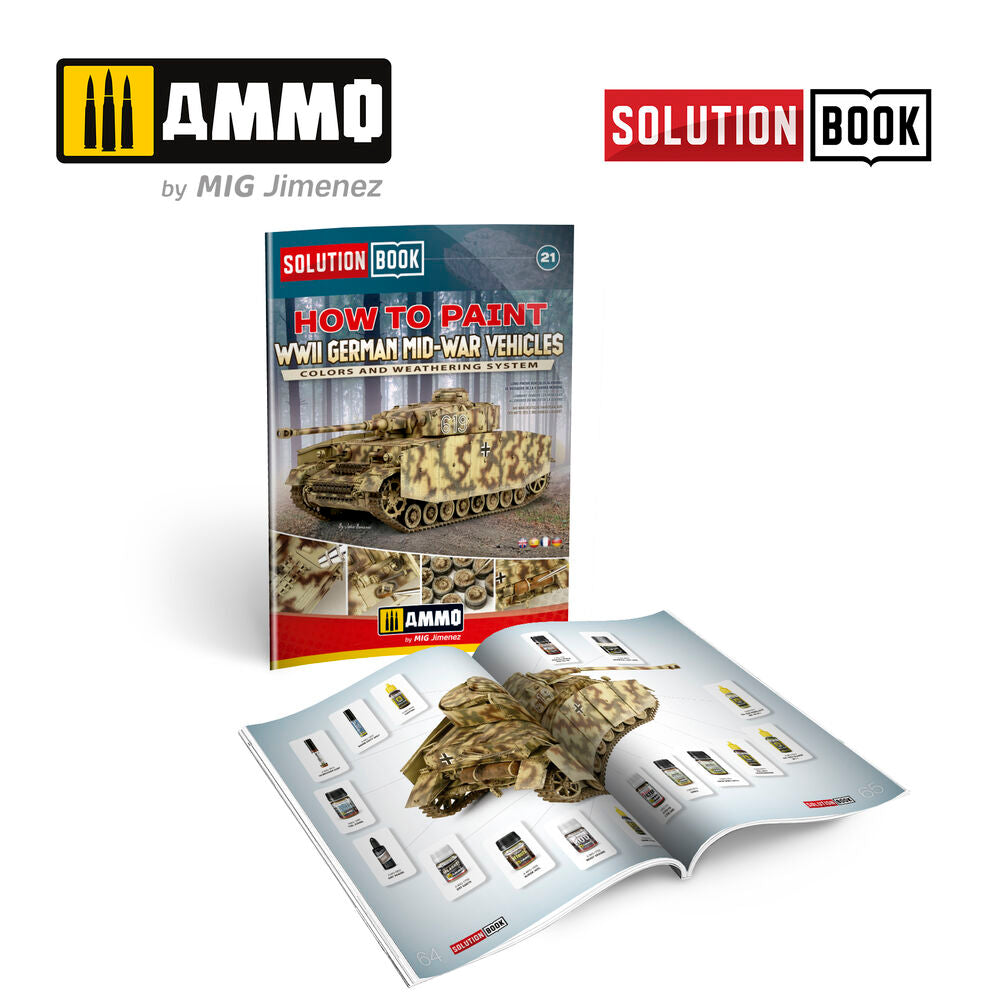 SOLUTION BOOK 21 - How to Paint WWII German Mid-War Vehicles - MULTILINGUAL BOOK