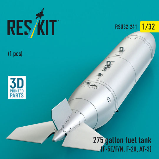 275 gallon fuel tank (F-5E/F/N, F-20, AT-3) (1 pcs) (3D Printed)