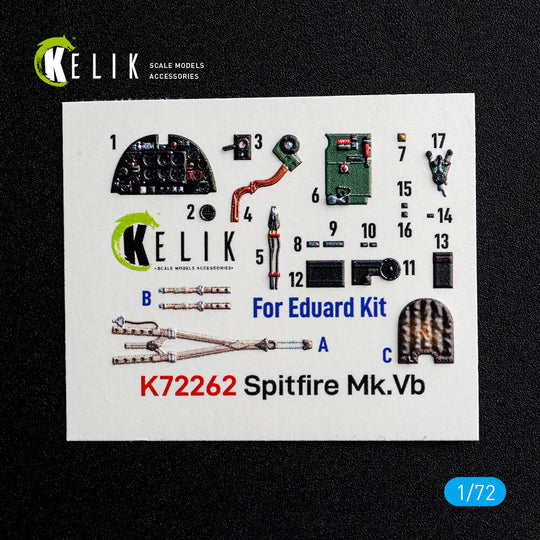 Spitfire Mk.Vb - interior 3D decals for Eduard