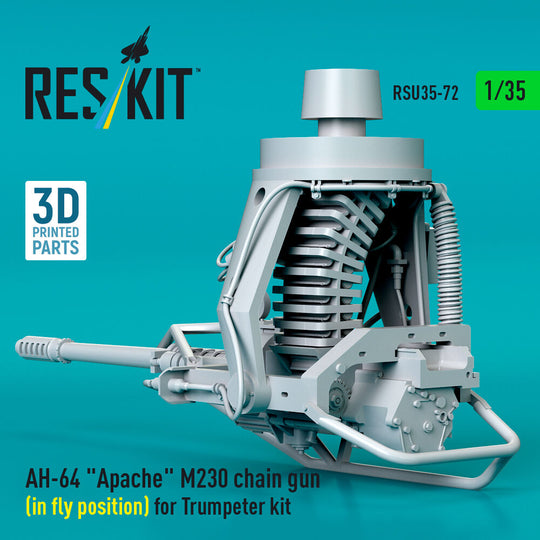 AH-64 Apache M230 chain gun (in fly position) for Trumpeter kit (3D Printed)