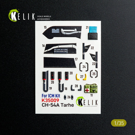 CH-54A Tarhe interior 3D decals for ICM kit