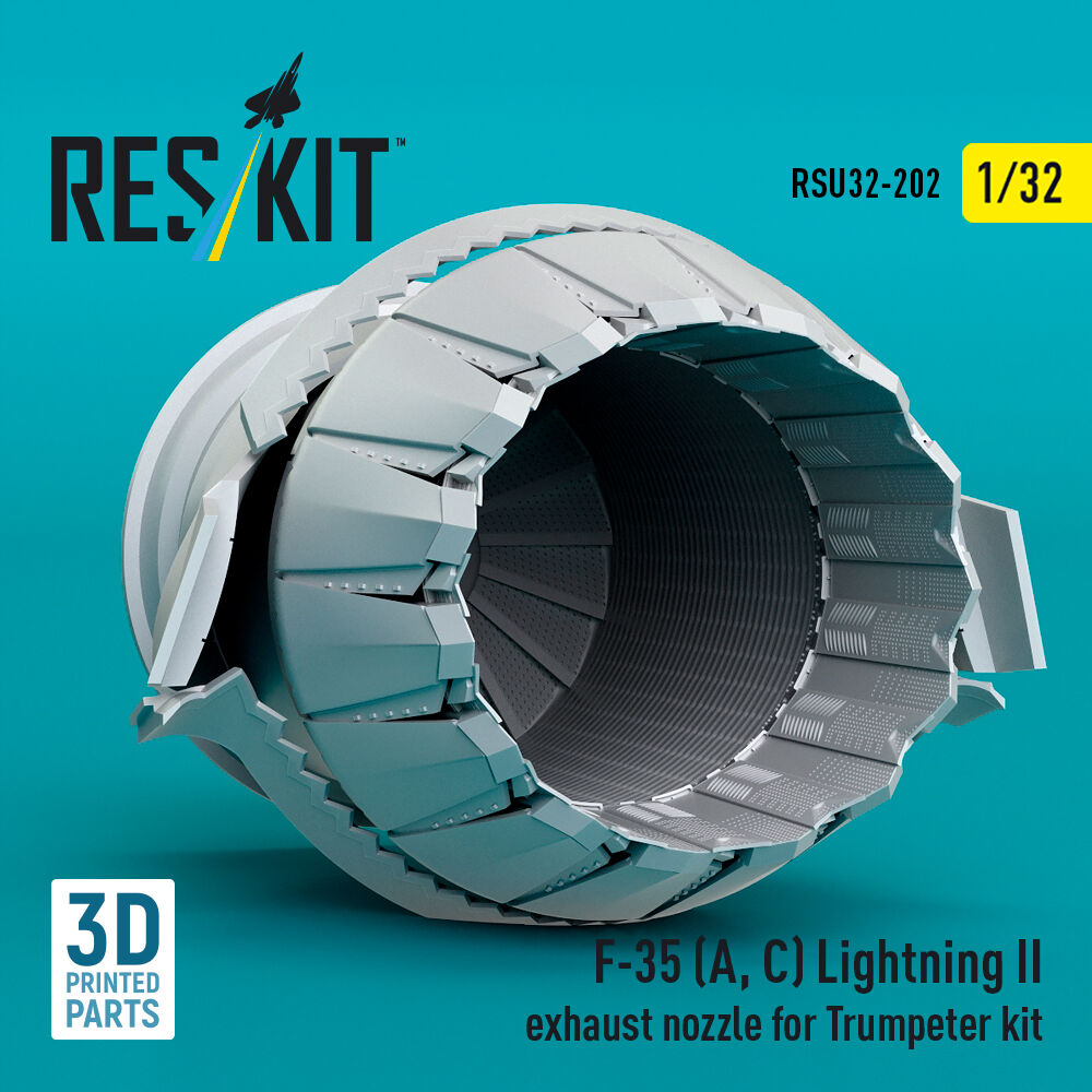 F-35 (A, ?) Lightning II exhaust nozzle for Trumpeter kit (3D Printed)