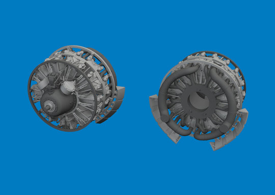 B-26B/C engines PRINT for ICM