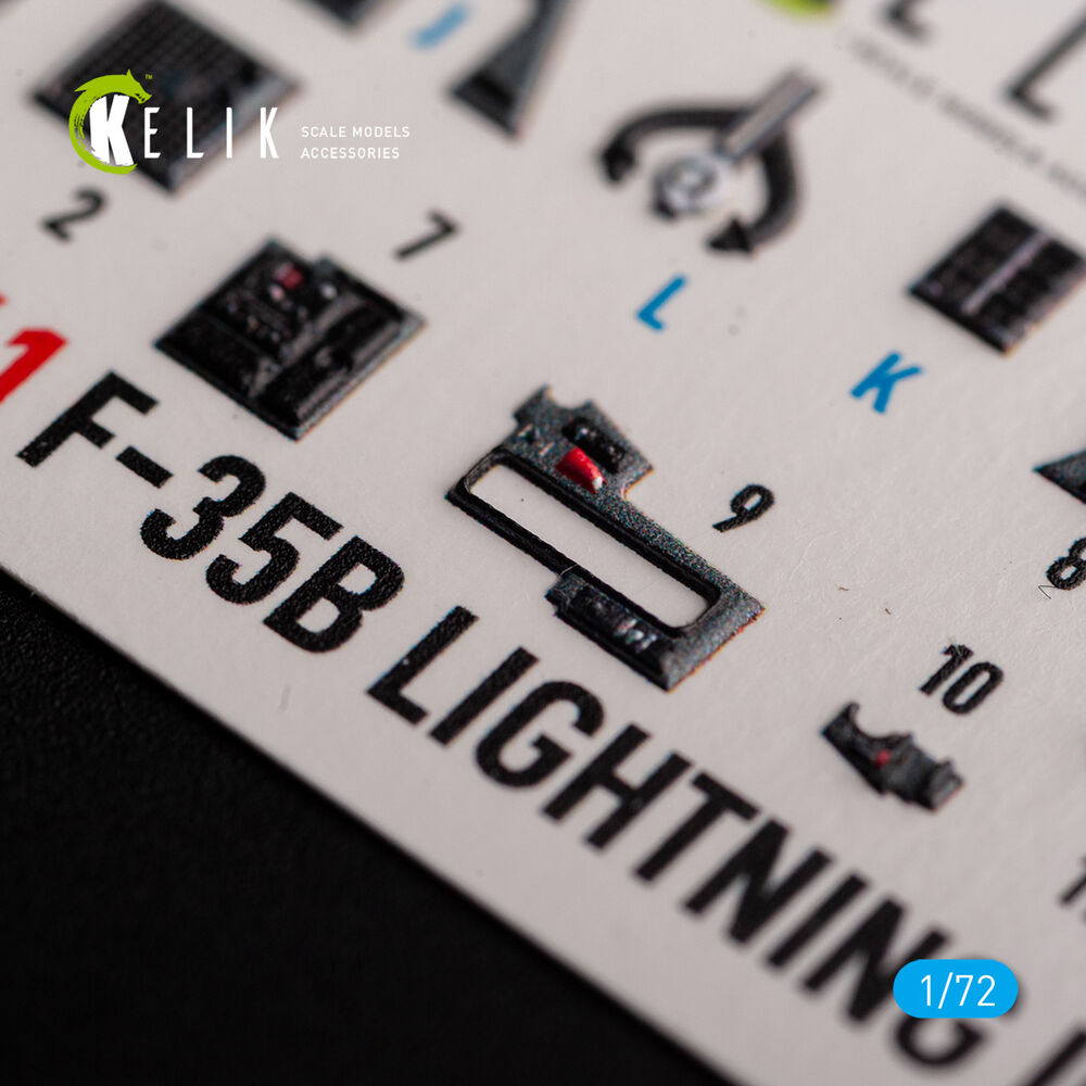 F-35B - interior 3D decals for Tamiya kit