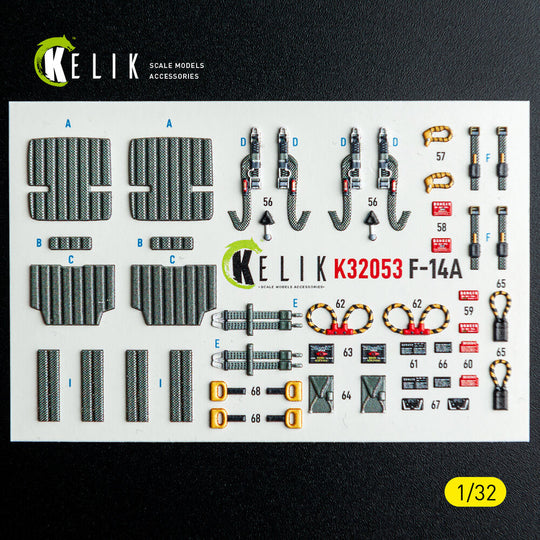 F-14A - interior 3D decals for Tamiya kit