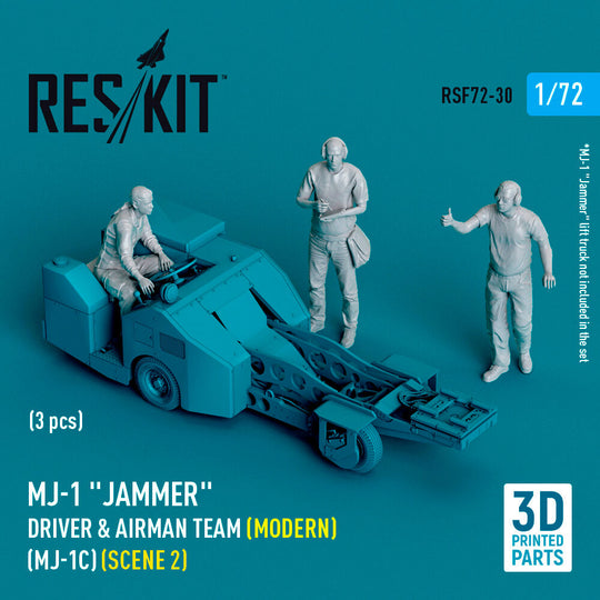 MJ-1 Jammer Driver & airman team (Modern) (MJ-1C) (scene 2) (3 pcs) (3D Printed)