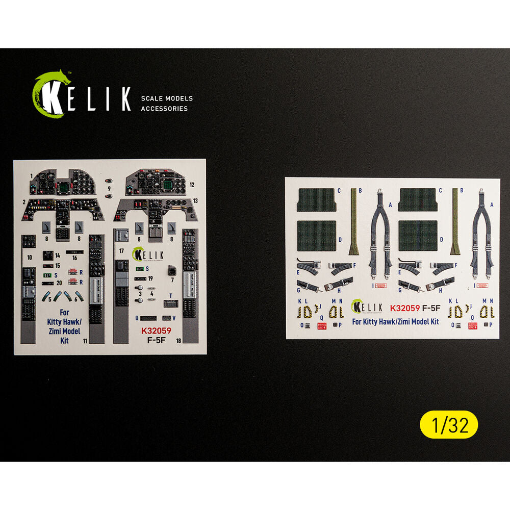 F-5F - interior 3D decals for Kitty Hawk/Zimi models kit