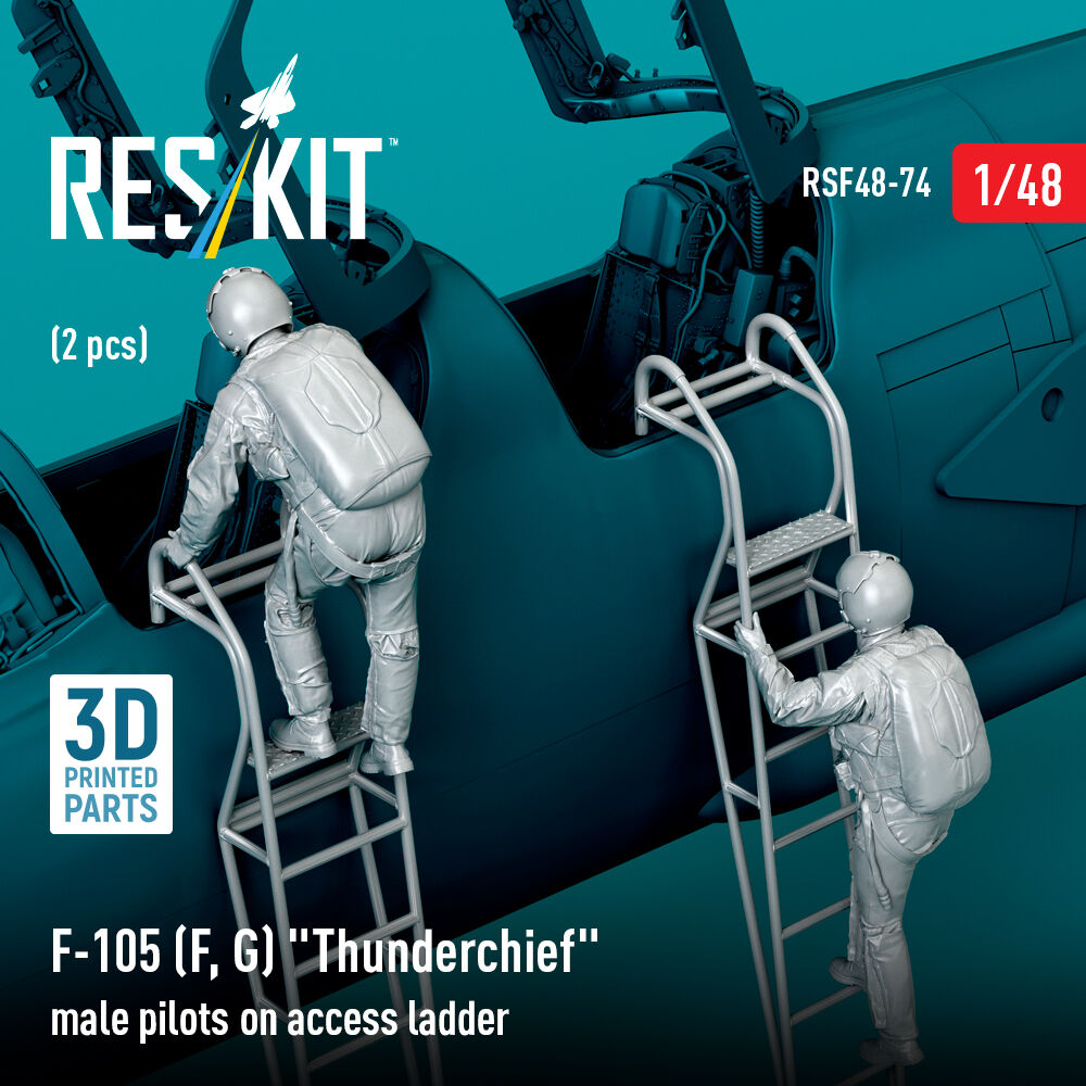 F-105 (F, G) Thunderchief male pilots on access ladder (2 pcs) (3D Printed)