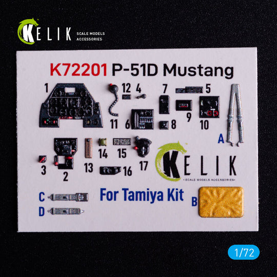 P-51D Mustang - interior 3D decals for Tamiya kit
