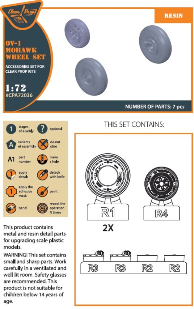 OV-1 A/B/C/D Mohawk wheels set for CP kit ??72016