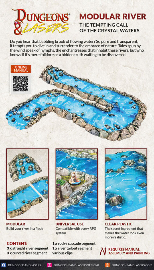 Dungeons & Lasers Expansion Set: MODULAR RIVER