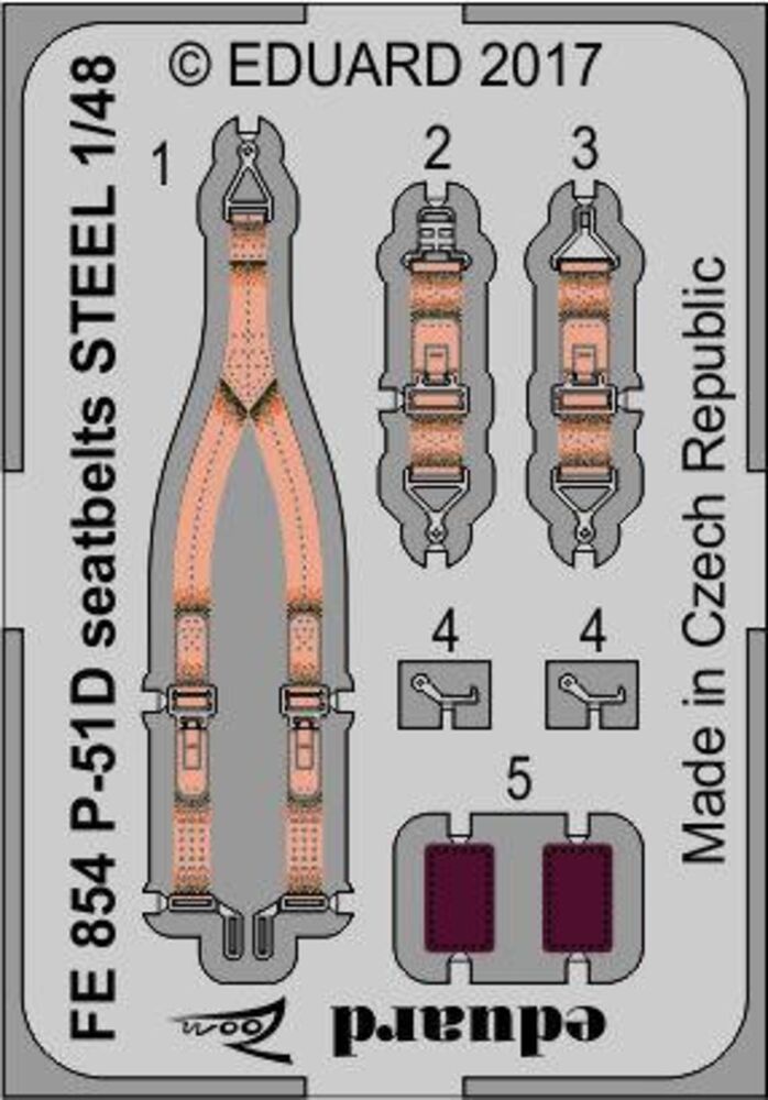 P-51D seatbelts STEEL for Airfix
