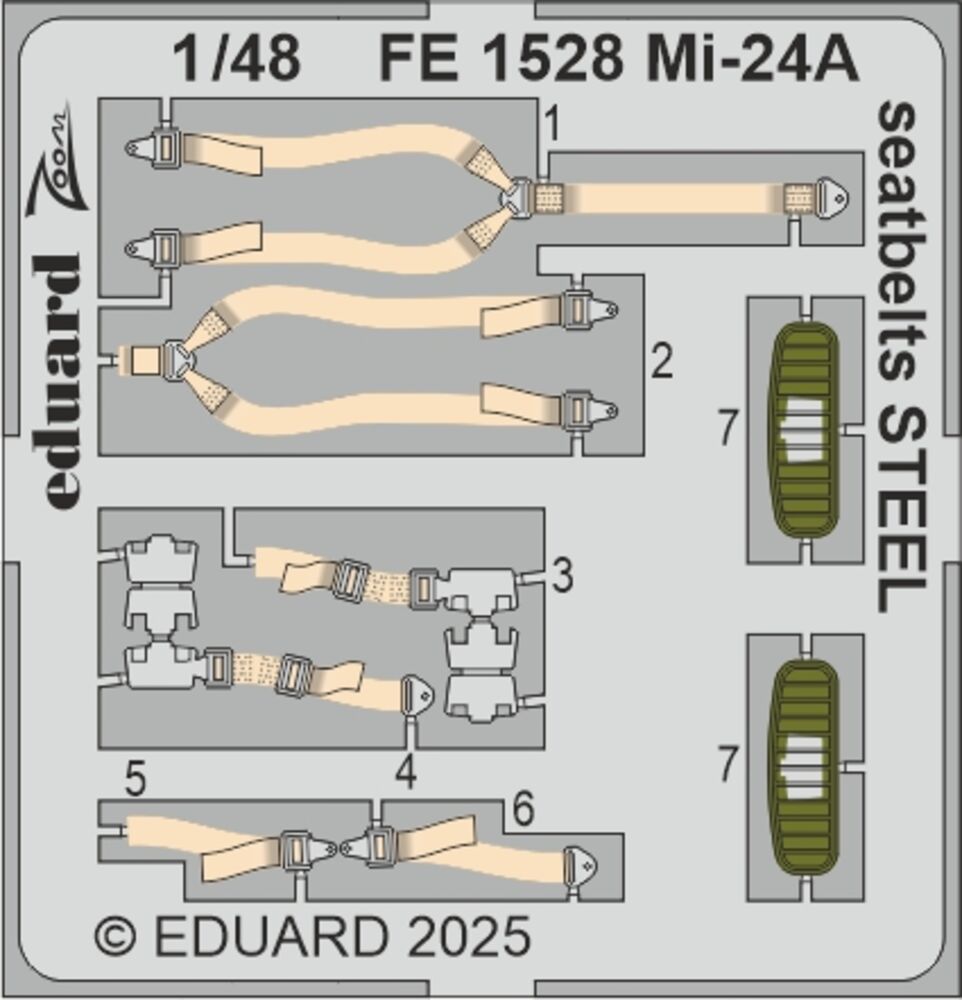 Mi-24A seatbelts STEEL  TRUMPETER