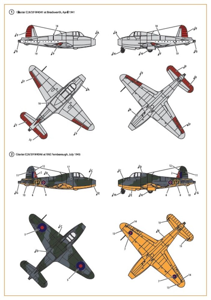 Gloster E28/39 Pioneer decal set