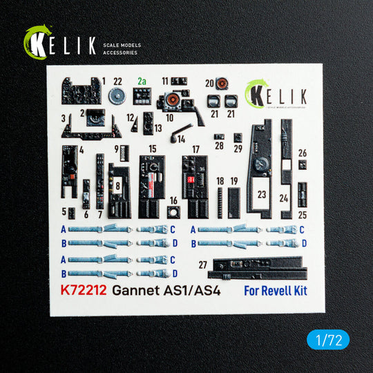 Gannet AS1/AS4 - interior 3D decals for Revell kit