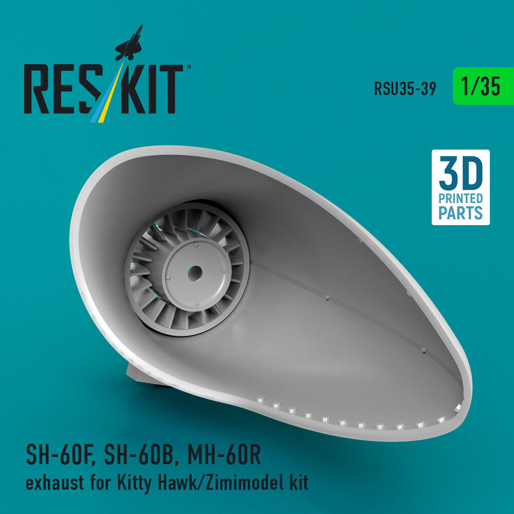 SH-60F, SH-60B, MH-60R exhaust (3D Printed) for Kitty Hawk / Zimi Model