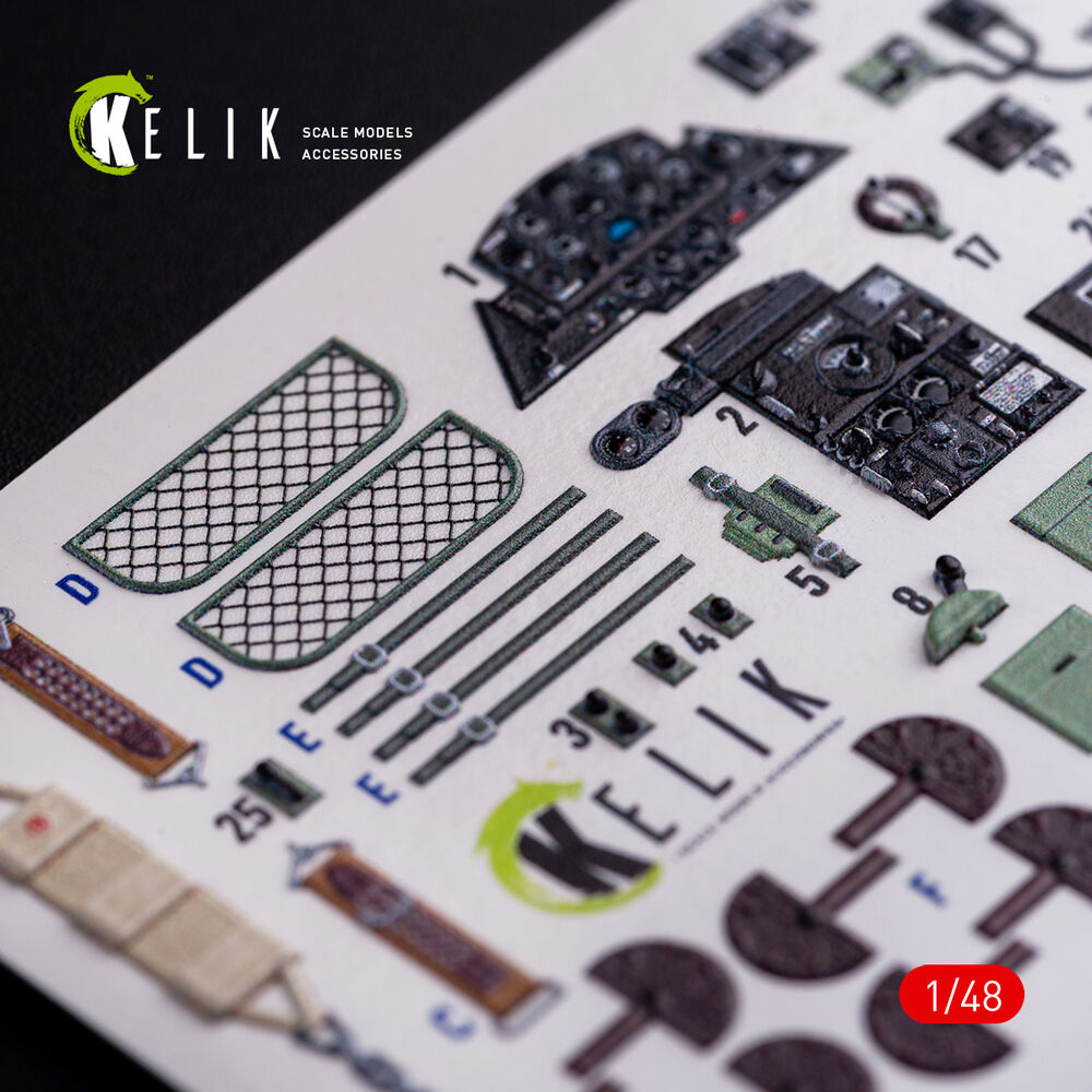 Ki-51 Sonia interior 3D decals for WingsyKits kit