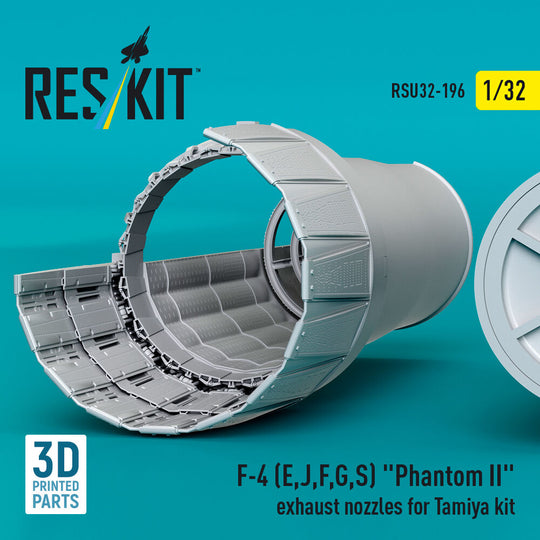 F-4 (E, J, F, G, S) Phantom II exhaust nozzles for Tamiya kit (3D Printed)