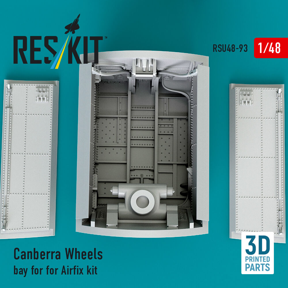 Canberra Wheels bay for Airfix kit (3D Printed)