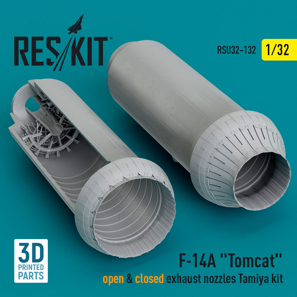 F-14A Tomcat open & closed exhaust nozzles Tamiya kit (3D Printed)