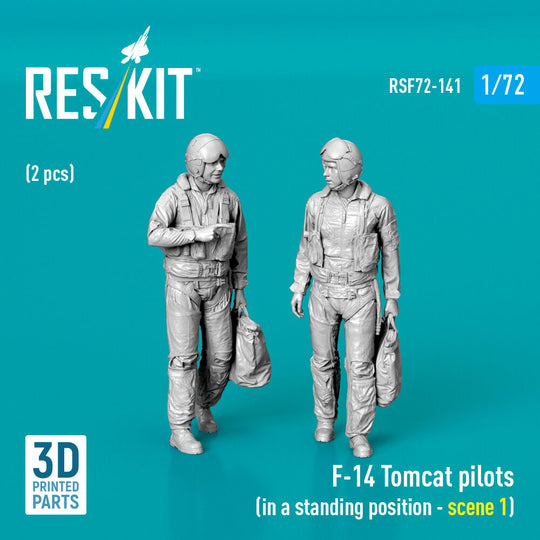F-14 Tomcat pilots (in a standing position - scene 1) (2 pcs) (3D Printed)