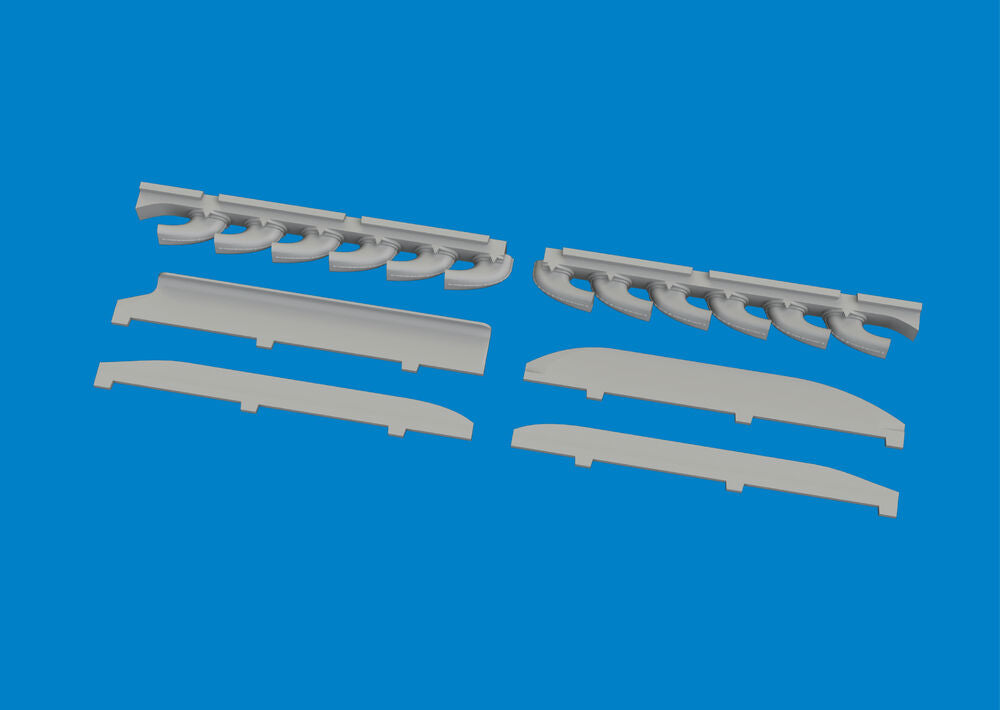 Bf 109K-4 exhaust stacks PRINT for Kotare