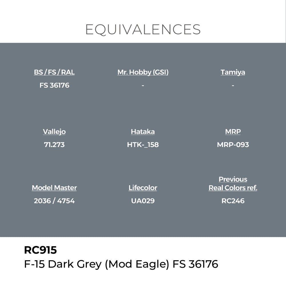 Real Colors: F-15 Dark Grey (MOD EAGLE) FS 36176 17 ml.