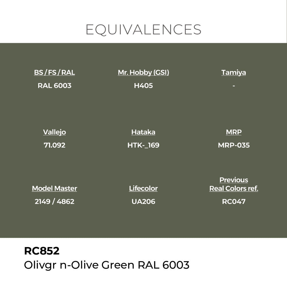 Real Colors: Olivgrün-Olive Green RAL 6003 17 ml.